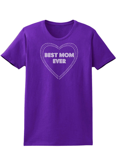 Best Mom Ever Heart Text Womens Dark T-Shirt-TooLoud-Purple-X-Small-Davson Sales