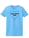 Best Mom Ever Heart Text Womens T-Shirt-Womens T-Shirt-TooLoud-Aquatic-Blue-X-Small-Davson Sales