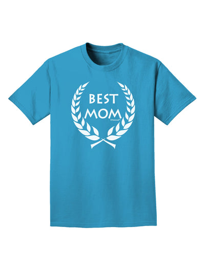 Best Mom - Wreath Design Adult Dark T-Shirt by TooLoud-Mens T-Shirt-TooLoud-Turquoise-Small-Davson Sales