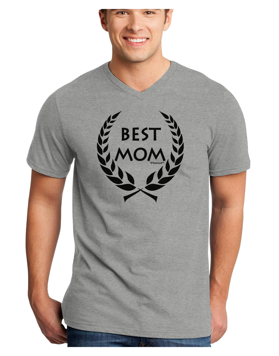 Best Mom - Wreath Design Adult V-Neck T-shirt by TooLoud-Mens V-Neck T-Shirt-TooLoud-White-Small-Davson Sales