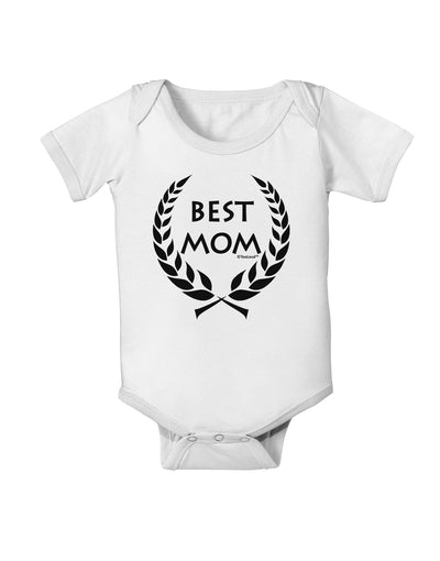 Best Mom - Wreath Design Baby Romper Bodysuit by TooLoud-Baby Romper-TooLoud-White-06-Months-Davson Sales