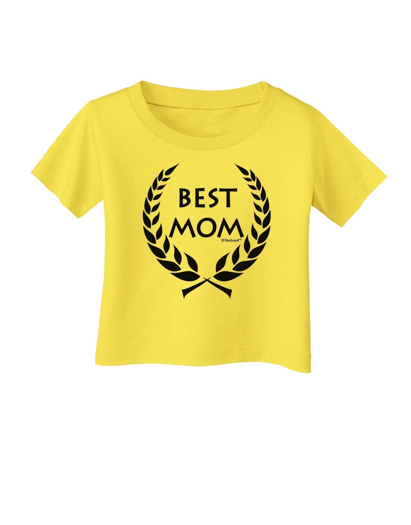 Best Mom - Wreath Design Infant T-Shirt by TooLoud-Infant T-Shirt-TooLoud-Yellow-06-Months-Davson Sales