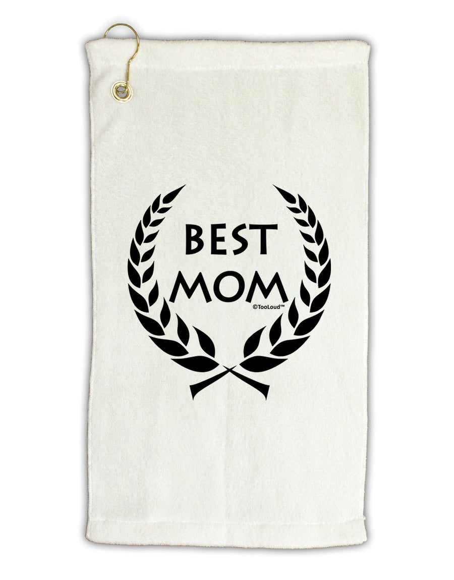 Best Mom - Wreath Design Micro Terry Gromet Golf Towel 16 x 25 inch by TooLoud-Golf Towel-TooLoud-White-Davson Sales