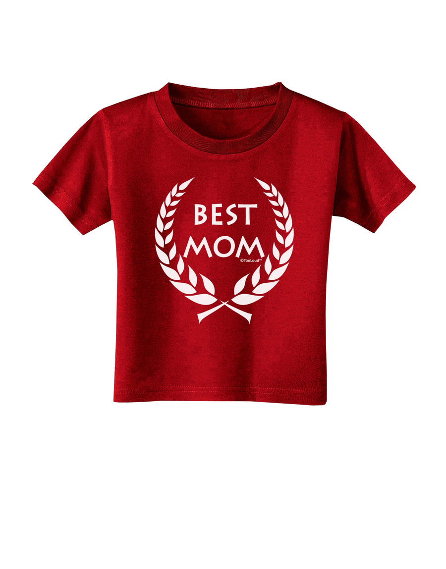 Best Mom - Wreath Design Toddler T-Shirt Dark by TooLoud-Toddler T-Shirt-TooLoud-Black-2T-Davson Sales