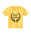 Best Mom - Wreath Design Toddler T-Shirt by TooLoud-Toddler T-Shirt-TooLoud-Yellow-2T-Davson Sales