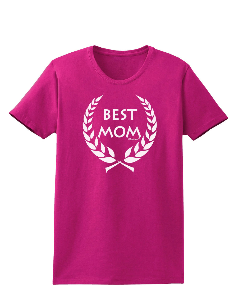 Best Mom - Wreath Design Womens Dark T-Shirt by TooLoud-Womens T-Shirt-TooLoud-Black-X-Small-Davson Sales