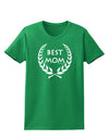 Best Mom - Wreath Design Womens Dark T-Shirt by TooLoud-Womens T-Shirt-TooLoud-Kelly-Green-X-Small-Davson Sales