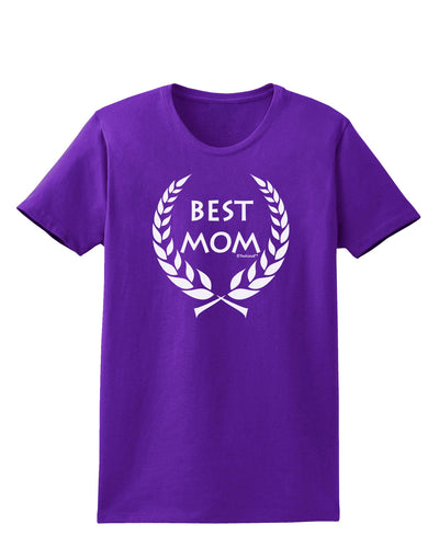 Best Mom - Wreath Design Womens Dark T-Shirt by TooLoud-Womens T-Shirt-TooLoud-Purple-X-Small-Davson Sales