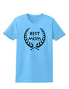 Best Mom - Wreath Design Womens T-Shirt by TooLoud-Womens T-Shirt-TooLoud-Aquatic-Blue-X-Small-Davson Sales