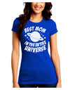 Best Mom in the Entire Universe Juniors Crew Dark T-Shirt by TooLoud-T-Shirts Juniors Tops-TooLoud-Royal-Blue-Juniors Fitted Small-Davson Sales