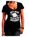 Best Mom in the Entire Universe Juniors V-Neck Dark T-Shirt by TooLoud-Womens V-Neck T-Shirts-TooLoud-Black-Juniors Fitted Small-Davson Sales