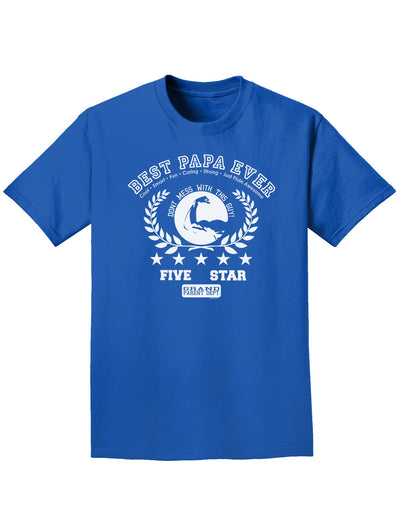 Best Papa Ever Collegiate Adult Dark T-Shirt-Mens T-Shirt-TooLoud-Royal-Blue-Small-Davson Sales