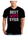 Best Wife Ever Adult Dark V-Neck T-Shirt-TooLoud-Black-Small-Davson Sales