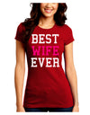 Best Wife Ever Juniors Crew Dark T-Shirt-T-Shirts Juniors Tops-TooLoud-Red-Juniors Fitted Small-Davson Sales