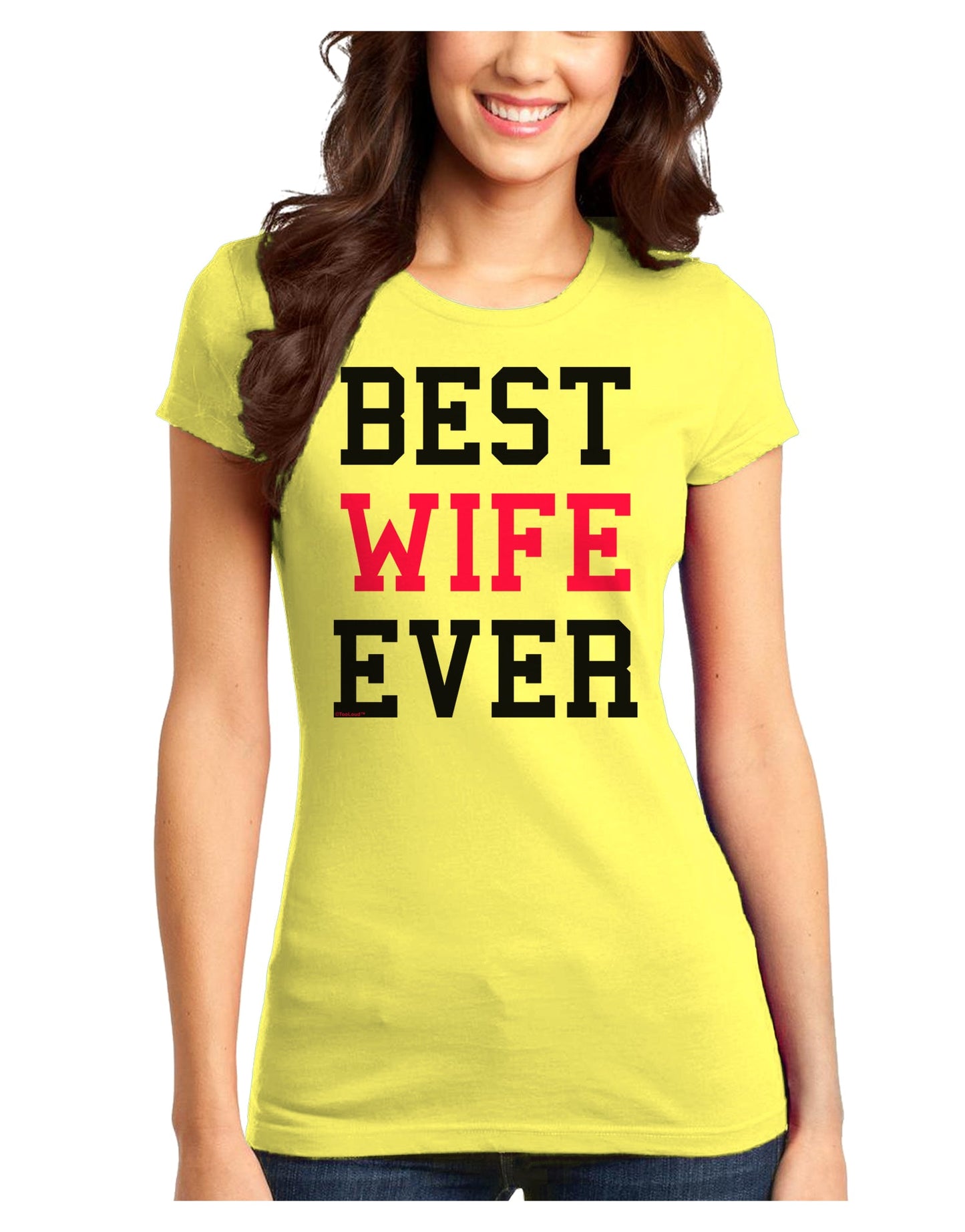 Best Wife Ever Juniors T-Shirt-Womens Juniors T-Shirt-TooLoud-Yellow-Juniors Fitted XS-Davson Sales