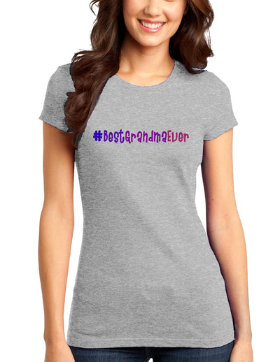#BestGrandmaEver Juniors T-Shirt-Womens Juniors T-Shirt-TooLoud-Heather-Gray-Small-Davson Sales