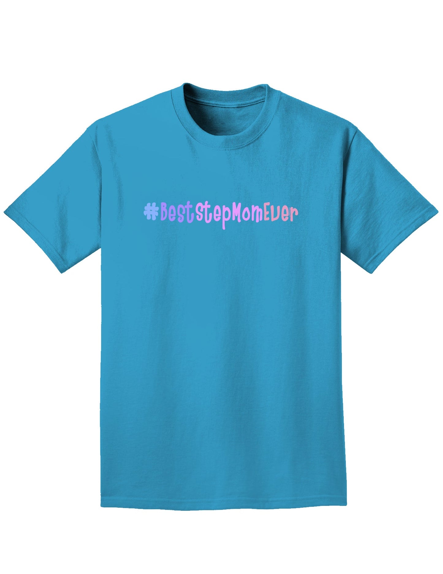 #BestStepMomEver Adult Dark T-Shirt-Mens T-Shirt-TooLoud-Turquoise-Small-Davson Sales