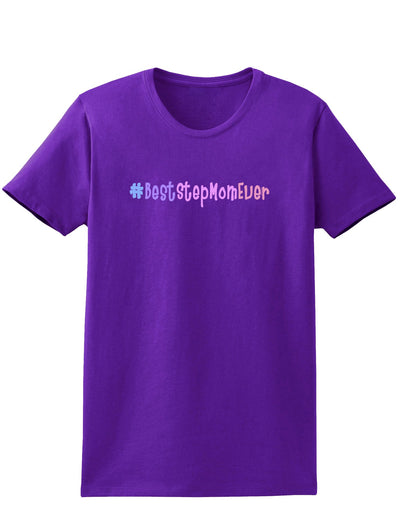 #BestStepMomEver Womens Dark T-Shirt-TooLoud-Purple-X-Small-Davson Sales