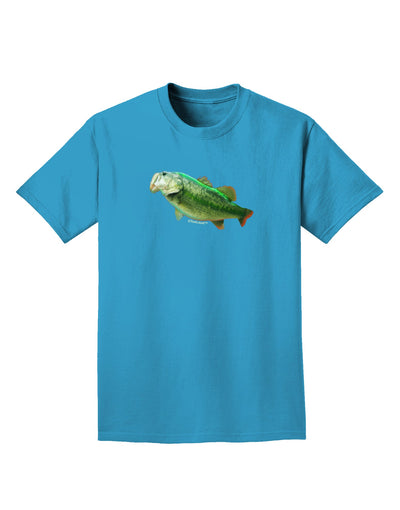 Big Bass Fish Adult Dark T-Shirt-Mens T-Shirt-TooLoud-Turquoise-Small-Davson Sales