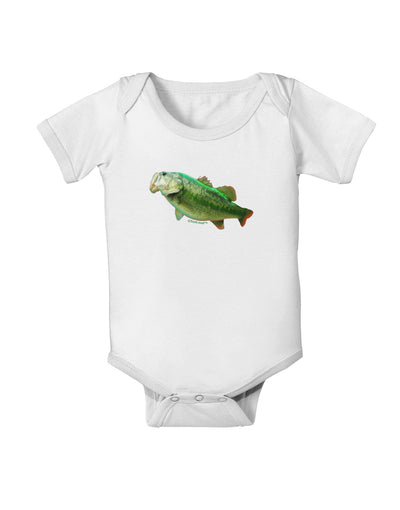 Big Bass Fish Baby Romper Bodysuit-Baby Romper-TooLoud-White-06-Months-Davson Sales