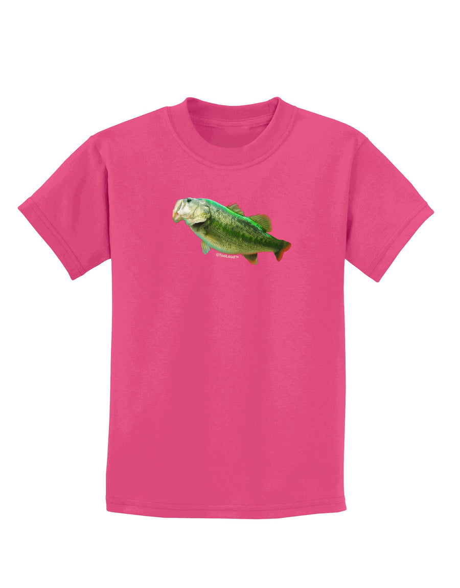 Big Bass Fish Childrens Dark T-Shirt-Childrens T-Shirt-TooLoud-Black-X-Small-Davson Sales