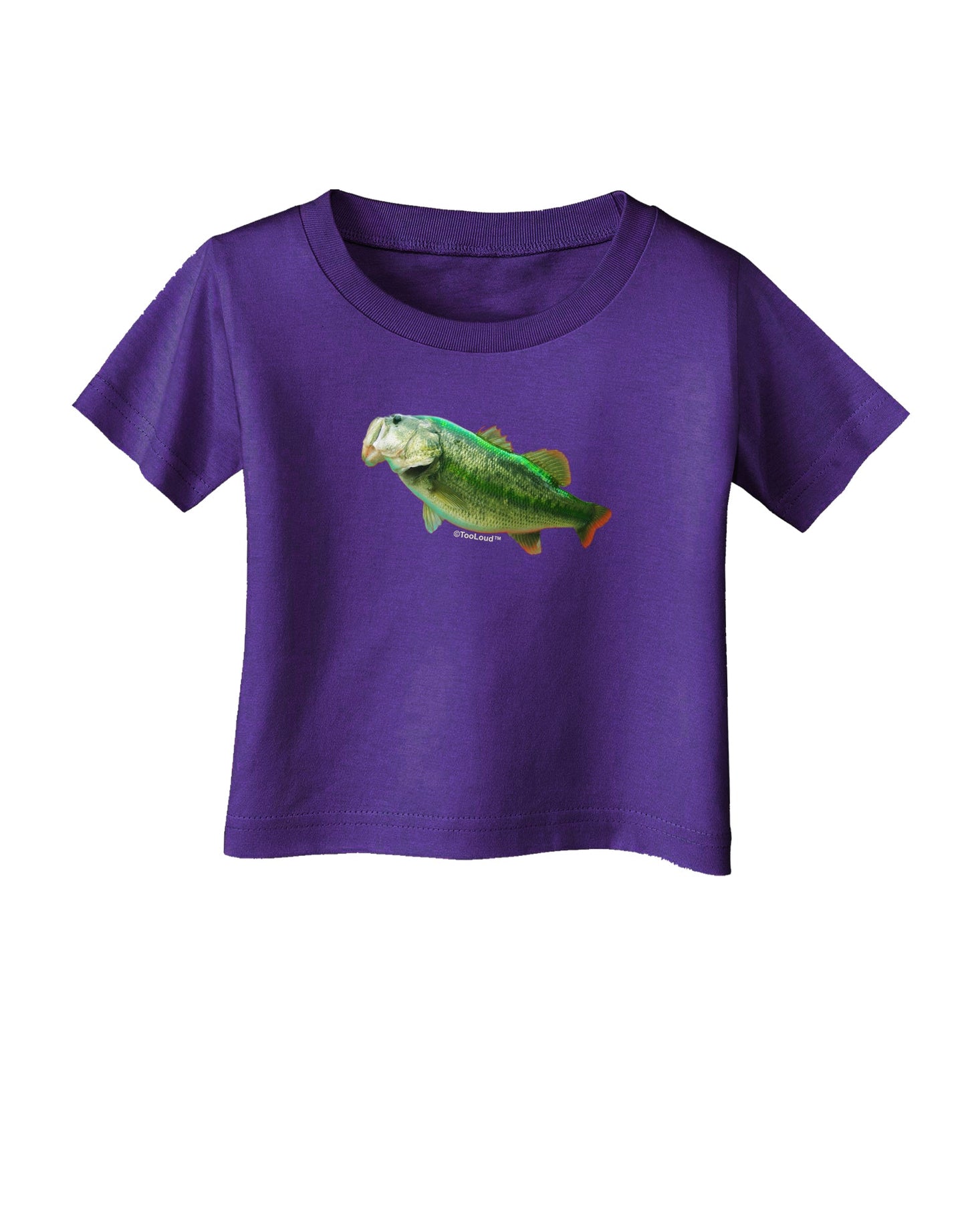 Big Bass Fish Infant T-Shirt Dark-Infant T-Shirt-TooLoud-Purple-06-Months-Davson Sales
