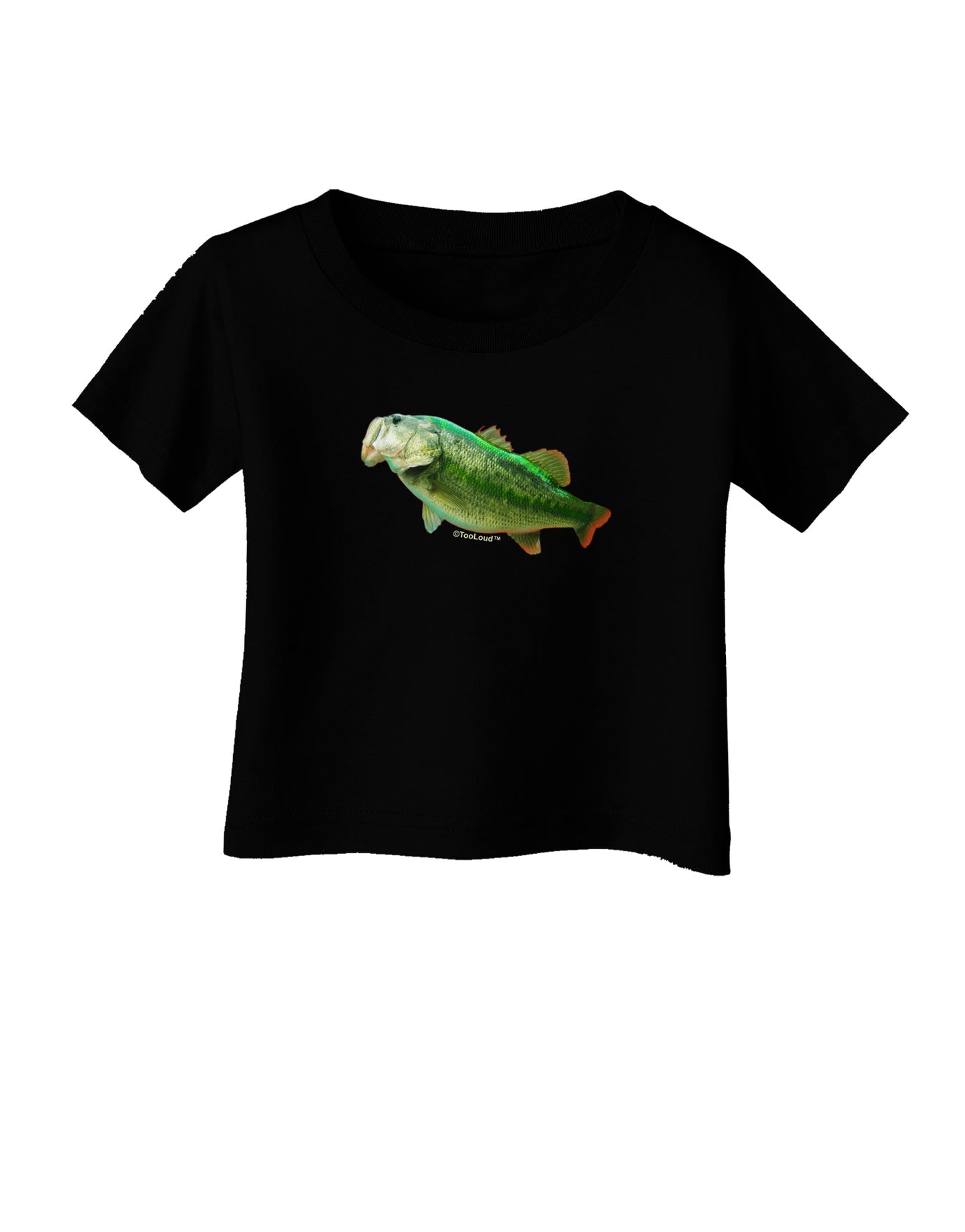 Big Bass Fish Infant T-Shirt Dark-Infant T-Shirt-TooLoud-Black-06-Months-Davson Sales