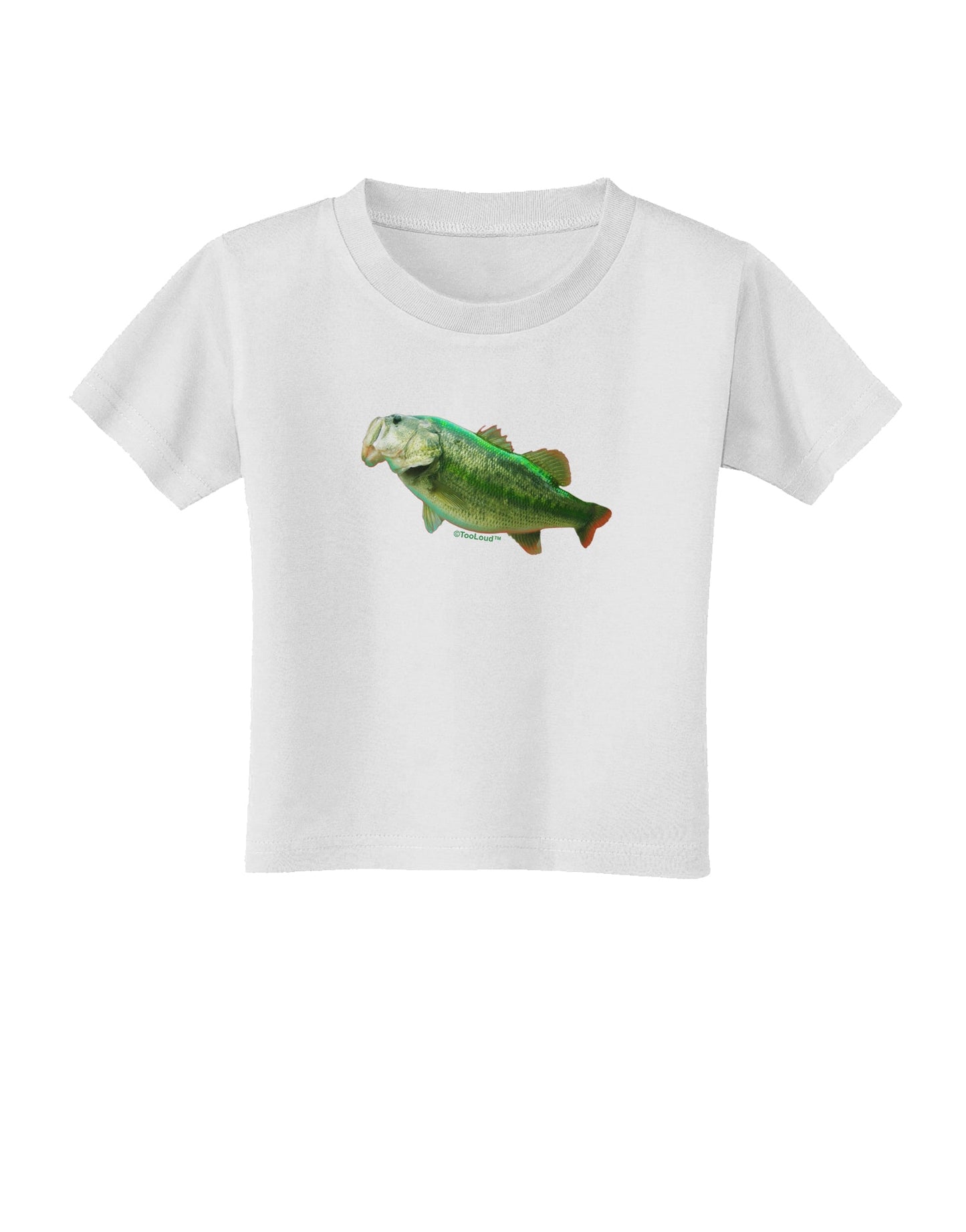 Big Bass Fish Toddler T-Shirt-Toddler T-Shirt-TooLoud-White-2T-Davson Sales