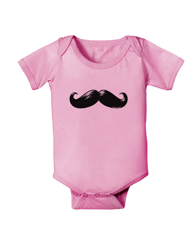 Big Black Mustache Baby Romper Bodysuit-Baby Romper-TooLoud-Light-Pink-06-Months-Davson Sales