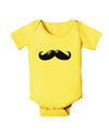 Big Black Mustache Baby Romper Bodysuit-Baby Romper-TooLoud-Yellow-06-Months-Davson Sales