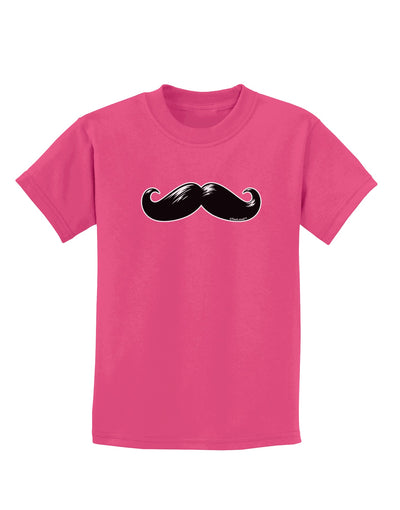 Big Black Mustache Childrens Dark T-Shirt-Childrens T-Shirt-TooLoud-Sangria-X-Small-Davson Sales