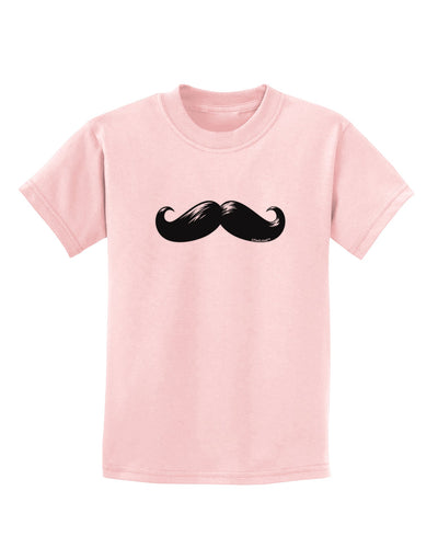 Big Black Mustache Childrens T-Shirt-Childrens T-Shirt-TooLoud-PalePink-X-Small-Davson Sales