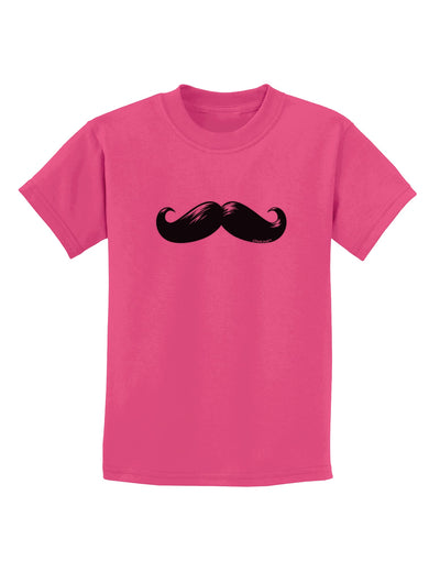 Big Black Mustache Childrens T-Shirt-Childrens T-Shirt-TooLoud-Sangria-X-Small-Davson Sales