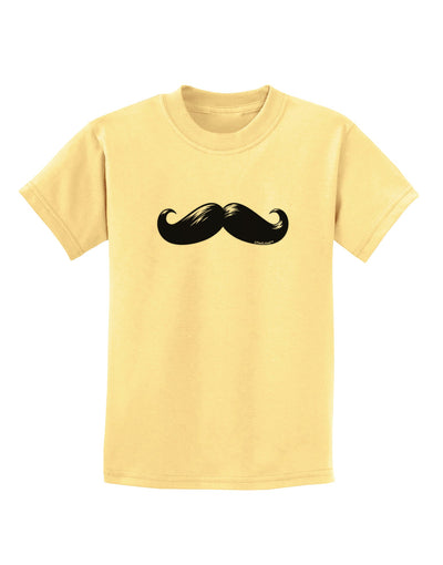 Big Black Mustache Childrens T-Shirt-Childrens T-Shirt-TooLoud-Daffodil-Yellow-X-Small-Davson Sales