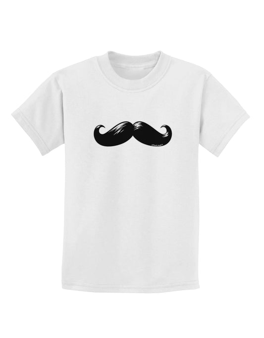 Big Black Mustache Childrens T-Shirt-Childrens T-Shirt-TooLoud-White-X-Small-Davson Sales