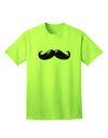 Big Black Mustache - Premium Adult T-Shirt for the Modern Gentleman-Mens T-shirts-TooLoud-Neon-Green-Small-Davson Sales