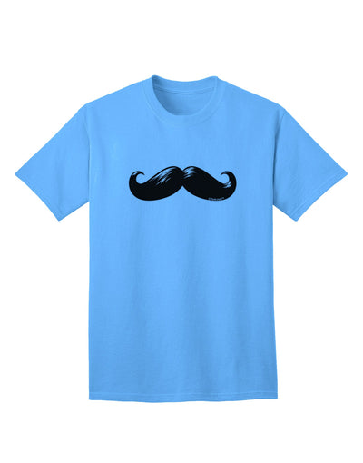 Big Black Mustache - Premium Adult T-Shirt for the Modern Gentleman-Mens T-shirts-TooLoud-Aquatic-Blue-Small-Davson Sales