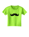 Big Black Mustache Toddler T-Shirt-Toddler T-Shirt-TooLoud-Lime-Green-2T-Davson Sales