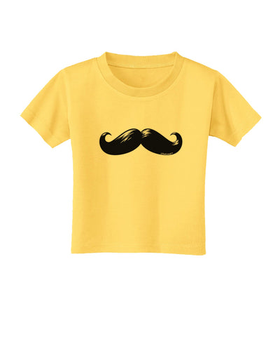 Big Black Mustache Toddler T-Shirt-Toddler T-Shirt-TooLoud-Yellow-2T-Davson Sales