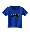 Big Black Mustache Toddler T-Shirt Dark-Toddler T-Shirt-TooLoud-Royal-Blue-2T-Davson Sales