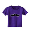 Big Black Mustache Toddler T-Shirt Dark-Toddler T-Shirt-TooLoud-Purple-2T-Davson Sales