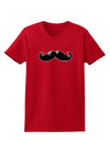 Big Black Mustache Womens Dark T-Shirt-TooLoud-Red-X-Small-Davson Sales