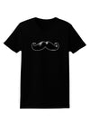 Big Black Mustache Womens Dark T-Shirt-TooLoud-Black-X-Small-Davson Sales