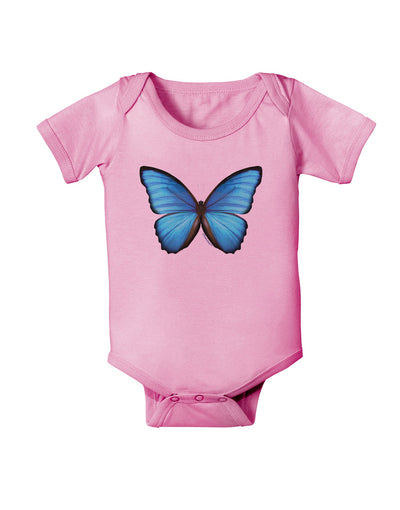 Big Blue Butterfly Baby Romper Bodysuit-Baby Romper-TooLoud-Pink-06-Months-Davson Sales