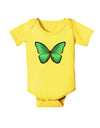 Big Blue Butterfly Baby Romper Bodysuit-Baby Romper-TooLoud-Yellow-06-Months-Davson Sales