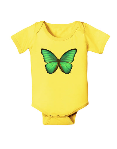 Big Blue Butterfly Baby Romper Bodysuit-Baby Romper-TooLoud-Yellow-06-Months-Davson Sales