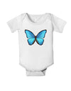 Big Blue Butterfly Baby Romper Bodysuit-Baby Romper-TooLoud-White-06-Months-Davson Sales