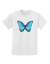 Big Blue Butterfly Childrens T-Shirt-Childrens T-Shirt-TooLoud-White-X-Small-Davson Sales