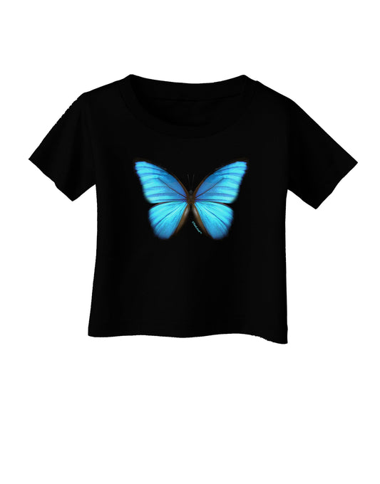 Big Blue Butterfly Infant T-Shirt Dark-Infant T-Shirt-TooLoud-Black-06-Months-Davson Sales