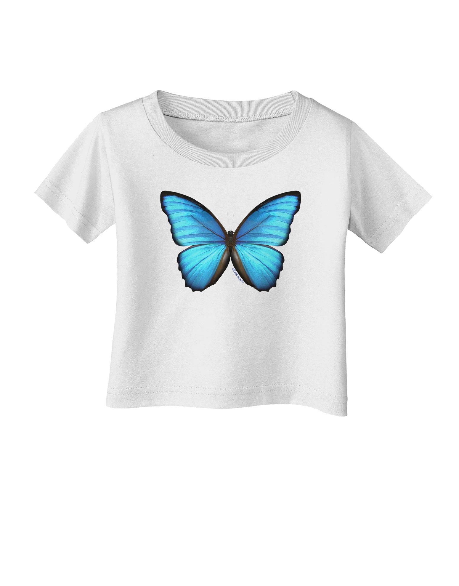 Big Blue Butterfly Infant T-Shirt-Infant T-Shirt-TooLoud-White-06-Months-Davson Sales